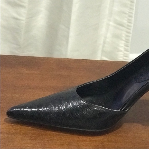 Diba black faux leather heels shoes size 9B - Picture 5 of 8
